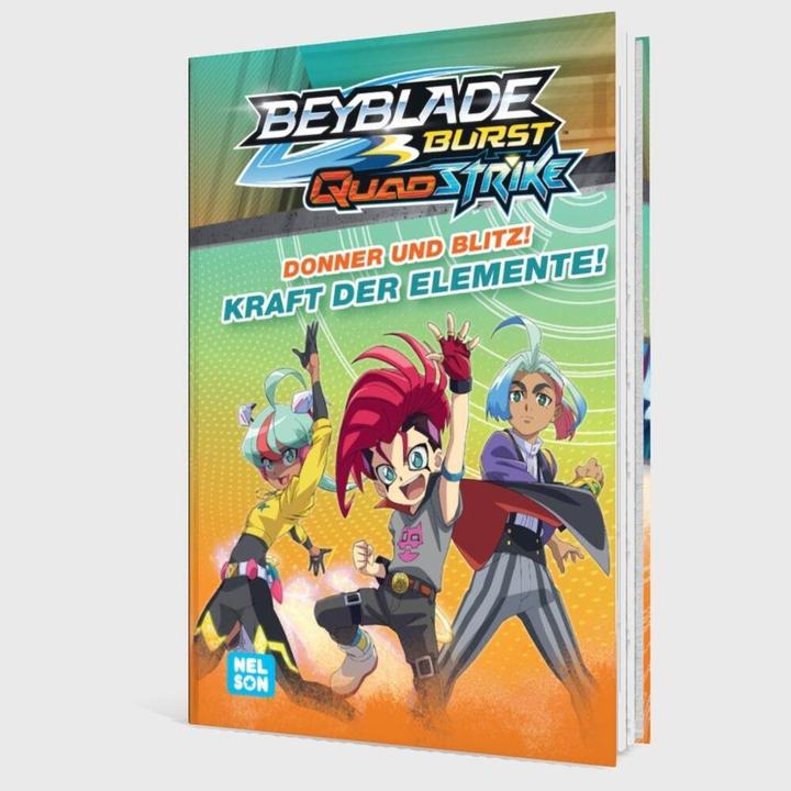 Immagine prodotto BEYBLADE BURST QUADSTRIKE: Donner und Blitz! Kraft der Elemente! (Tedesco, Nelson, 2024)