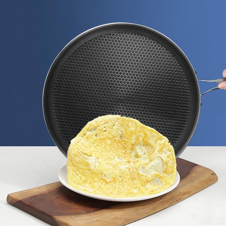 Produktbild Cheffinger Crêpespfanne Edelstahl Premium Antihaftbeschichtung Wabenmuster 28cm (28 cm, Crêpe Pfanne, Edelstahl)