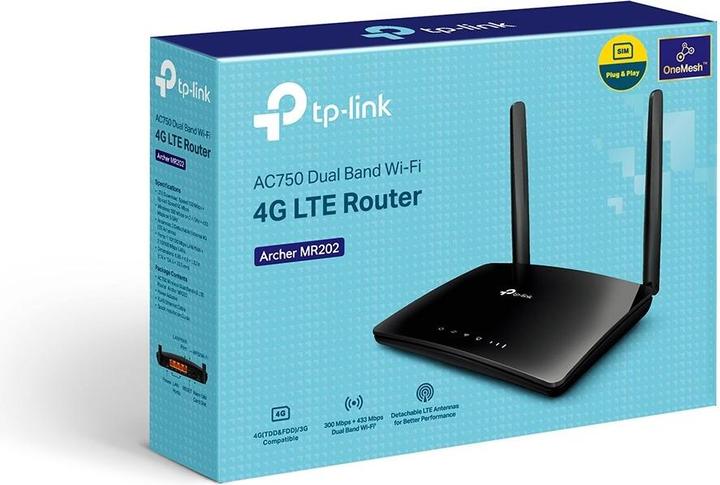 Actual product image TP-Link WRL ROUTER 750MBPS 10/100M/DUAL BAND ARCHER MR202