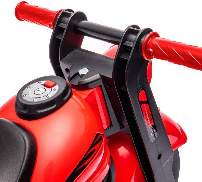 Produktbild Swisshandel24 Kinder Motorrad Rutschauto mit Musik, 1,5V, mit Seifenblasen, 2-5 Jahre, rot