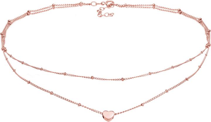 Elli Choker, Herz, Layer (925er Sterling Silber, 36 cm)
