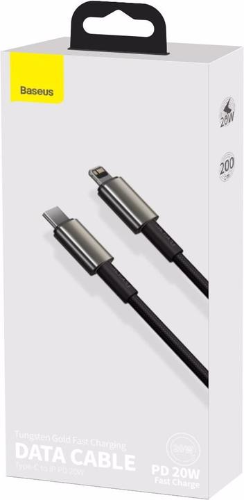 Productafbeelding Baseus USB 2.0 Kabel Tungsten Goud 20W PD USB C - Lightning 2 m (2 m, USB 2.0, 20 W)