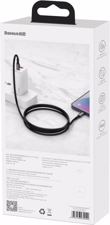 Productafbeelding Baseus USB 2.0 Kabel Tungsten Goud 20W PD USB C - Lightning 2 m (2 m, USB 2.0, 20 W)