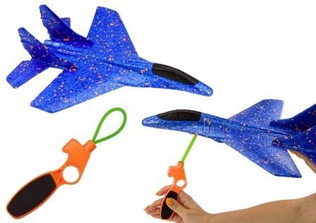 Produktbild Lean Toys Styropor-Kampfflugzeug mit Trägerrakete