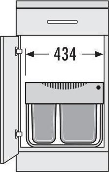 Actual product image Hailo Space-saving tandem S 50 (30 l)