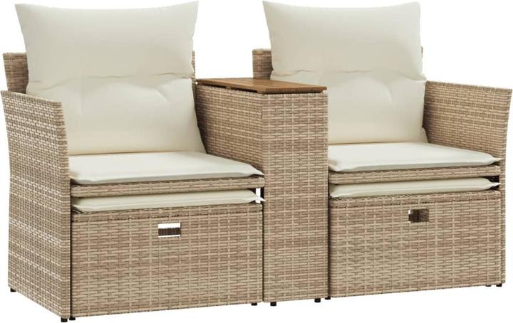 Actual product image VidaXL Garden sofa 2-seater with stools