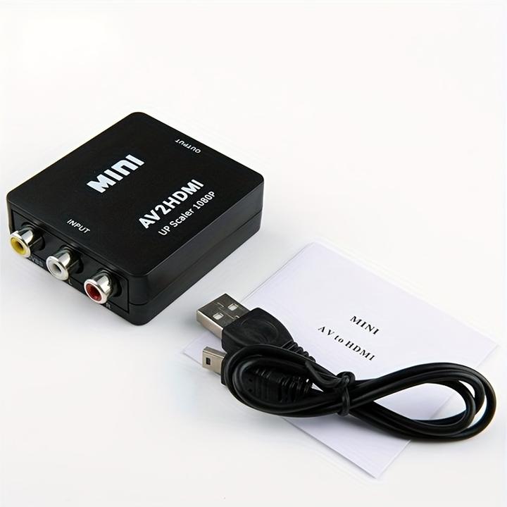 Image du produit PhoneLook Mini adaptateur Cinch RCA AV vers HDMI 1080P Convertisseur pour TV / PC / console de jeux (Accessoire)