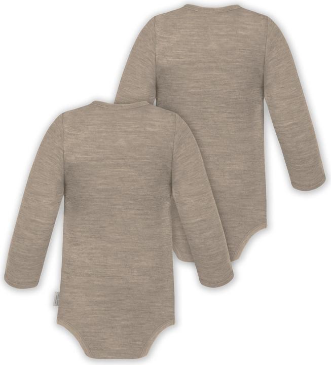 Actual product image Normani 2-pack double pack baby bodysuit merino wrap bodysuit long sleeve - 9343 (68)