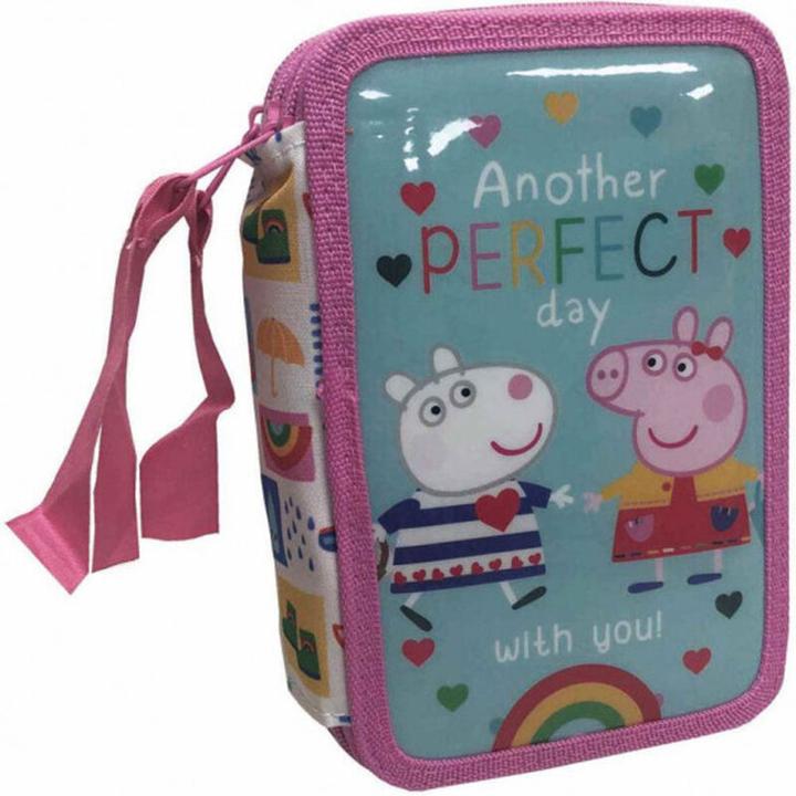 Produktbild CyP Brands Pepa Pig dreifach gefüllte Federtasche