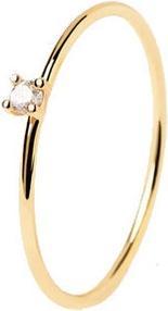Pd Paola PDPAOLA - Minimalist Gold Plated Ring with Zirconia White Solitary Essentials AN01-156 - Circuit: 54 (54)