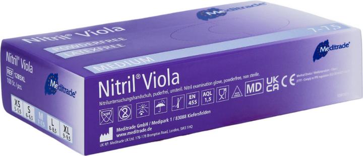 Actual product image Meditrade Nitril® Viola nitrile gloves coloured purple - L / Purple (L)