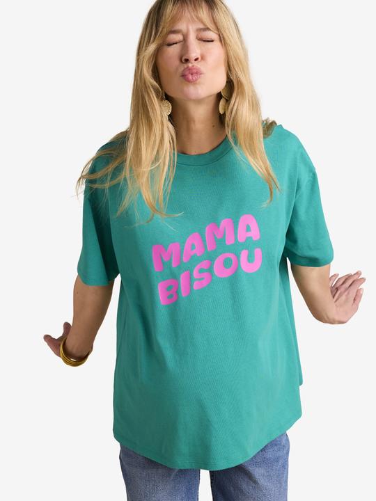 Actual product image Envie de Fraise Bio-Kollektion: Umstands-T-Shirt mit Print Mama bisou (42)