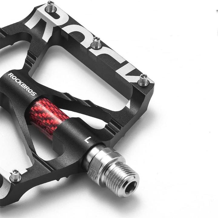Rockbros 37213071001 Aluminum Alloy Bicycle Pedal Set - Black