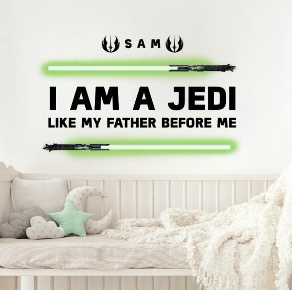 Produktbild Roommates Star Wars Glow in the Dark Wandaufkleber I am a Jedi