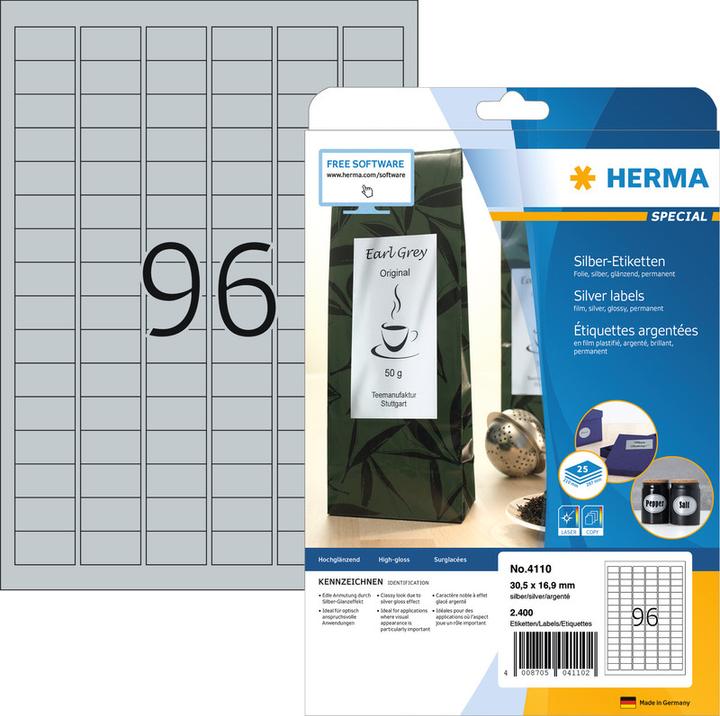 Produktbild HERMA Wetterfeste farbige Etiketten A4