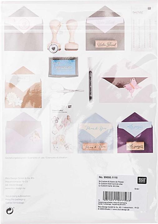 Produktbild Rico Design Paper Poetry Essentials Klappkarte A6, Hochweiss (5 Stk.)