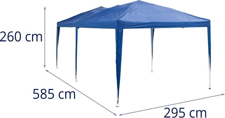 Actual product image Uniprodo Pop Up Gazebo with Roof - 2.95 x 5.85 m - waterproof cover (585 cm, 295 cm)