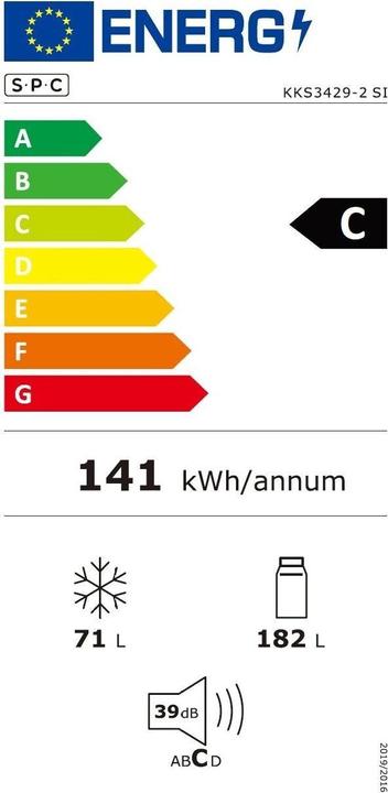 Etichetta energetica SPC KKS3429-2 SI (253 l)