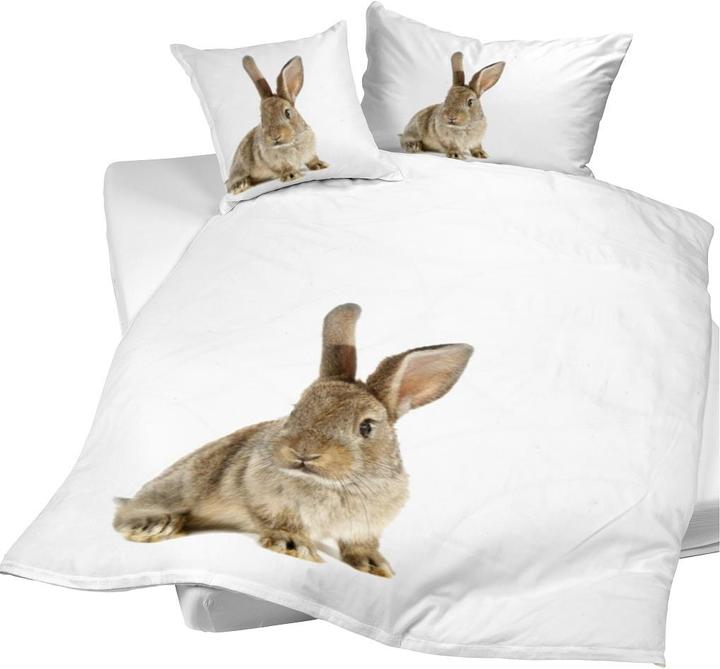 Night Fashion Hase Duvetbezug (Bettwäsche Set, 160 x 210 cm)