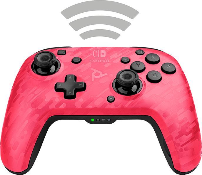 Actual product image PDP Faceoff Wireless Deluxe Controller - Pink Camo (Switch)