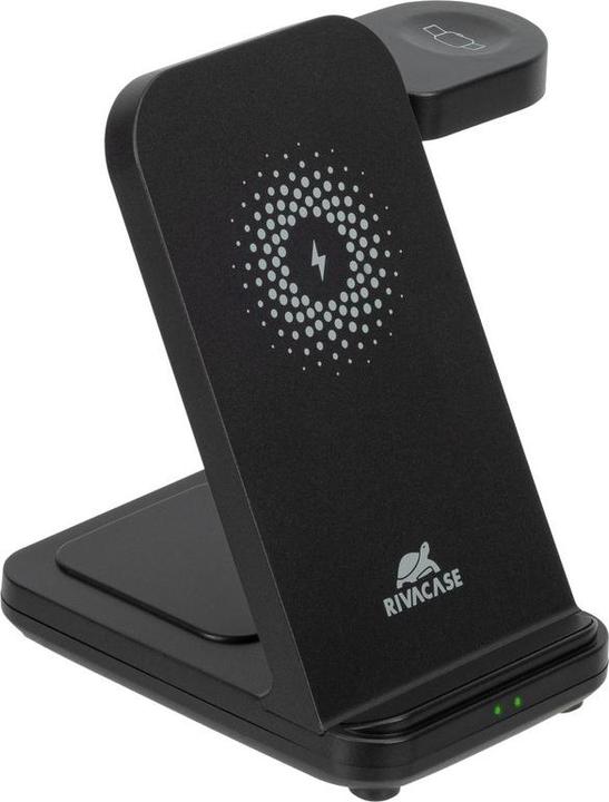 Rivacase VA4916 WH3 Chargeur sans fil 3 en 1, charge 3 appareils simultanément, certifié Qi (15 W)