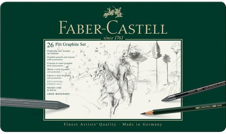 Set Pitt Graphite (2H, 4B, 6B, 3B, HB, 2B, 26 x)