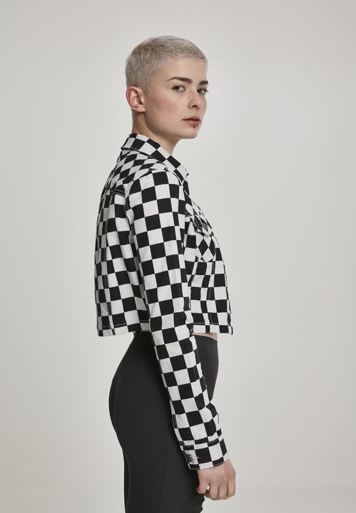 Actual product image Urban Classics Ladies Short Check Twill Jacket (M)