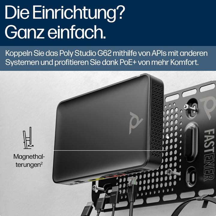 Immagine prodotto HP Poly G62 VCS wMNT Codec senza localizzazione con kit piastra di montaggio