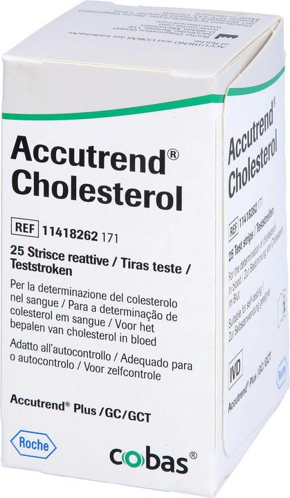 Produktbild Roche Cobas Accutrend Cholesterol Teststreifen, 25 Stück (25 x)