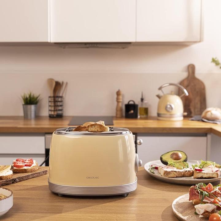 Produktbild Cecotec Grille-pain Toast&Taste 800 Vintage (Jaune)