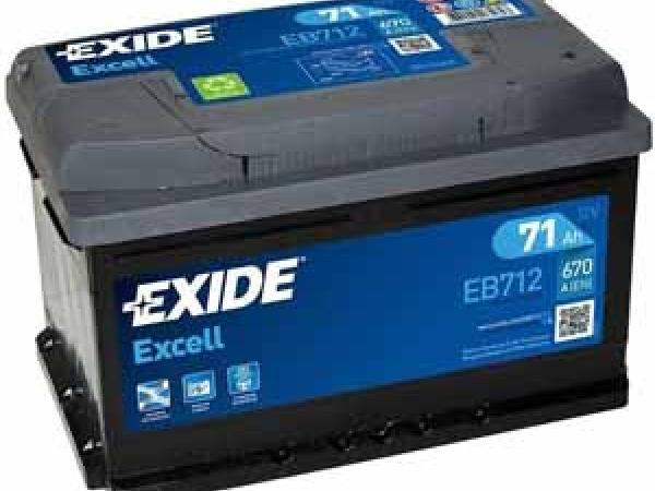 Actual product image Exide Excell (12 V, 71 Ah, 670 A)