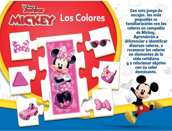 Image du produit Educa 19329 Puzzle éducatif Apprendre les couleurs avec Mickey de 3 ans et plus (Français, Portugais)