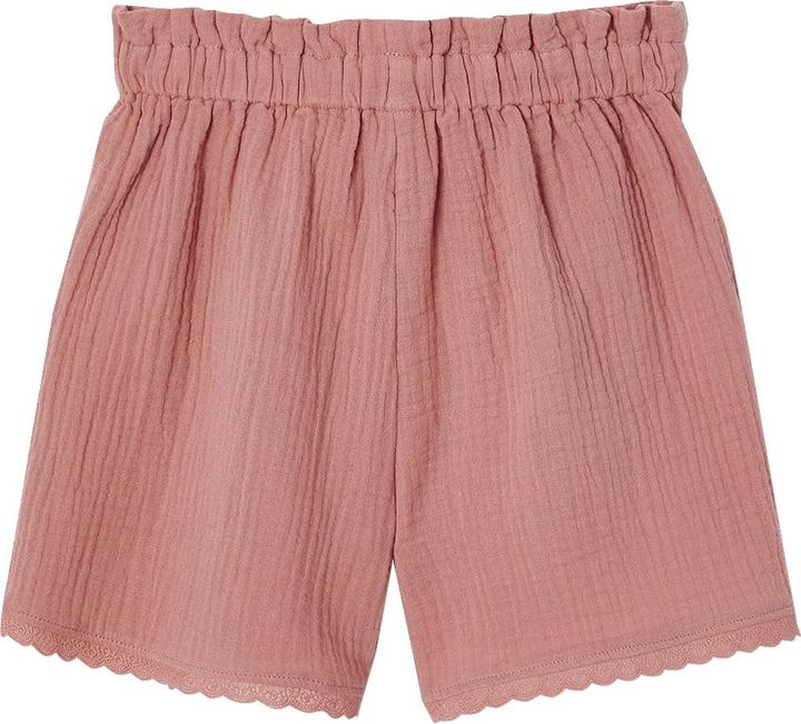 Vertbaudet Mädchen Paperbag-Shorts aus Baumwoll-Musselin (158)