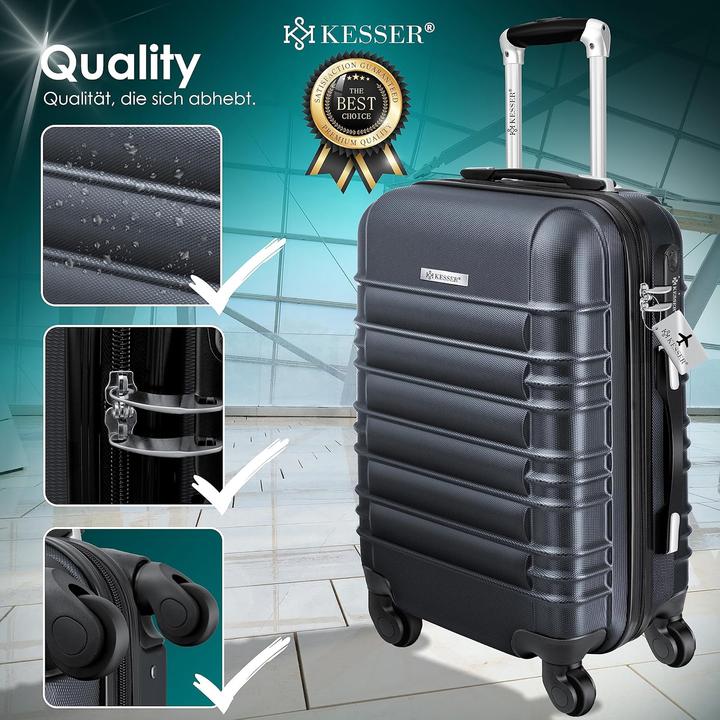 Immagine prodotto Kesser Handgepäck Reisekoffer mit Kofferwaage (55 l, M (50 - 90l))