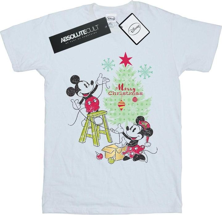 Disney Mickey And Minnie Christmas Tree TShirt (L)