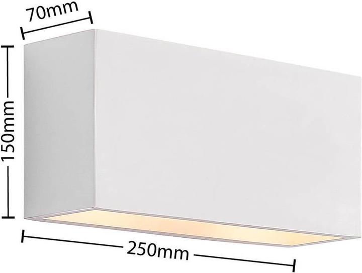 Produktbild Lindby Mavora Wandleuchte aus Gips, eckig (G9)