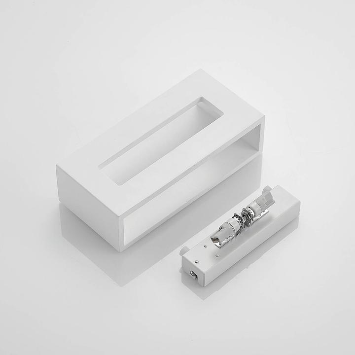 Produktbild Lindby Mavora Wandleuchte aus Gips, eckig (G9)