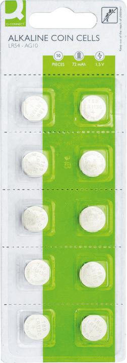 Actual product image Q-Connect Alkaline button cells (10 pcs., AG10, 72 mAh)