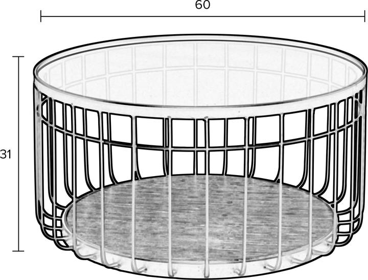 Actual product image White Label Living Table (60 x 60 x 31 cm)
