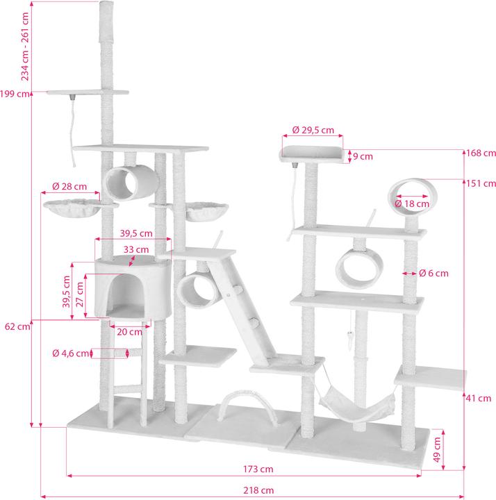Produktbild tectake Snooky (261 cm, Grau)