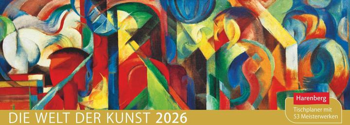 Produktbild Harenberg Die Welt der Kunst Premium-Tischplaner 2026 - Wochenkalender mit 53 Meisterwerken (Harter Einband, Deutsch)