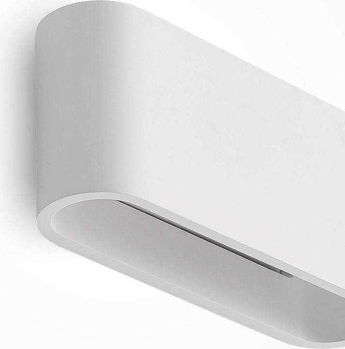 Produktbild Lindby Mavora Wandleuchte aus Gips, abgerundet (G9)