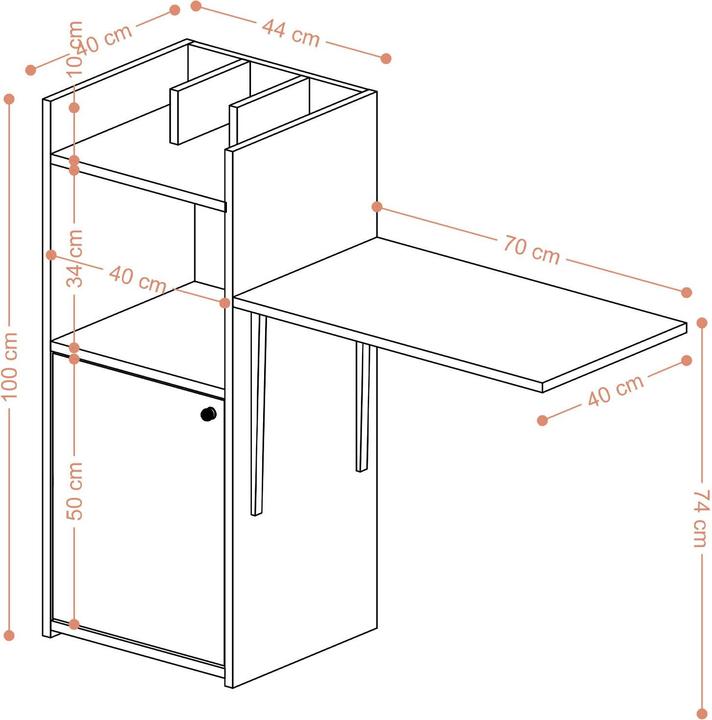 Produktbild Kalune Design Kyle (114 x 40 x 100 cm)