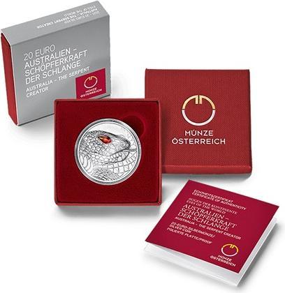 Immagine prodotto Münze Österreich Argento Australia - Creatività del Serpente 20 EUR PP AUT - 2021 (925, 2021)