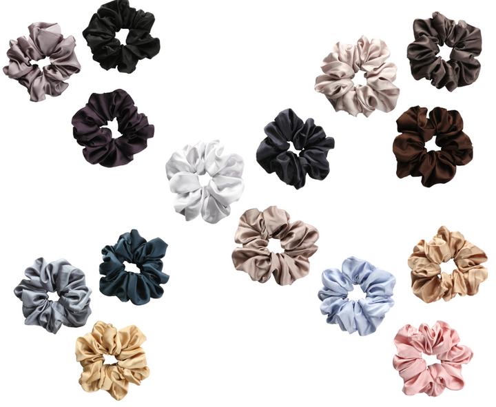 Immagine prodotto Trisa Moda Scrunchy Grande Marrone, Beige, Marrone Scuro 3 pezzi. (Elastico per capelli)