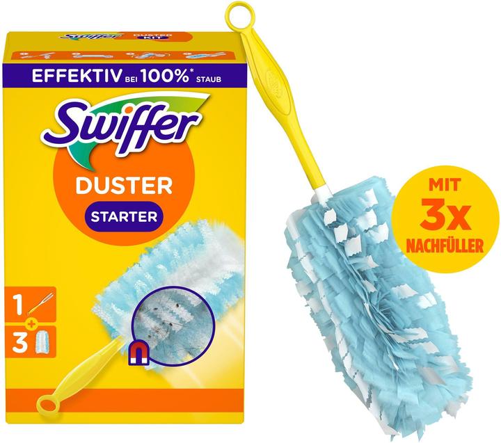 Produktbild Swiffer Staubmagnet Starterset Griff + 3 Tücher (4 Stk.)