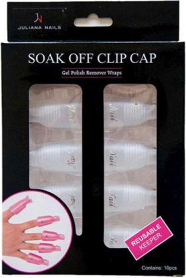 Juliana Nails Remover Clips Weiss, Pro Packung 10 Stück