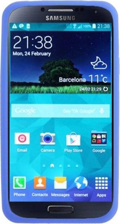 Produktbild König Design Schutzhülle Silikon Case für Handy Samsung Galaxy S5 / S5 Neo blau (Samsung Galaxy S5, Samsung Galaxy S5 Neo)
