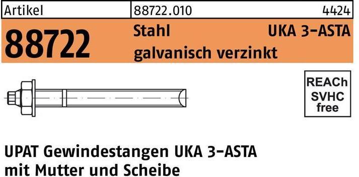 Produktbild Upat Ankerstange R 88722 ASTA M 30x380 Stahl galvanisch verzinkt Stahl (5 Stk.)