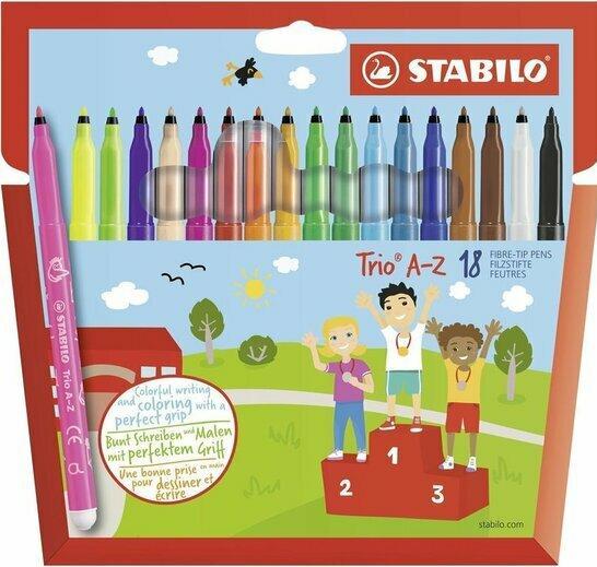 Produktbild STABILO Fasermaler Trio A-z (Mehrfarbig, 18 x)